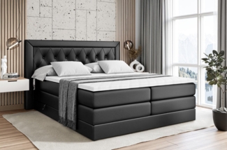ALTDECOR Boxbett NOEL KING (Multipocket-Matratze H4 und H3 Matratze Bonellfederung Topper Kopfteil)