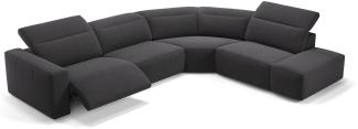 Sofanella Wohnlandschaft LENOLA Stoffgarnitur Sofalandschaft Ecksofa in Schwarz XL: 332 Breite x 109 Tiefe