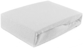 KiNDERWELT Spannbettlaken Frottee Spannbettlaken in WEIß 70 x 140 cm Laken, Frottee