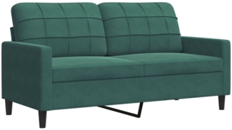 vidaXL 2-Sitzer-Sofa Dunkelgrün 140 cm Samt 4007626