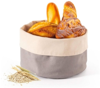 SURFOU Brotkorb Stoff Brotbeutel 25 x 22.5 cm Einfach zu Tragen Brötchenkorb, (Wiederverwendbare Brottasche Brotsack zum Frischhalten), für Backwaren, Getreide, Brot, Nüsse, Obst, Gemüse, Körner