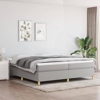 Boxspringbett Hellgrau 200x200 cm Stoff [3120985]