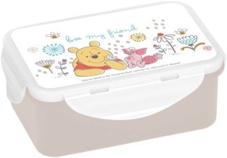 Geda Labels GmbH Lunchbox Winnie Pooh bee my friend, PP, (1-tlg), Grau, 16x10,5x6,5cm, spülmaschinengeeignet