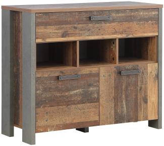 Kommode >Celon< in Old Wood Vintage - 106.7x86.3x41.6cm (BxHxT)