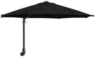 vidaXL Wandmontierter Garten-Sonnenschirm Schwarz, 250 cm 42003233