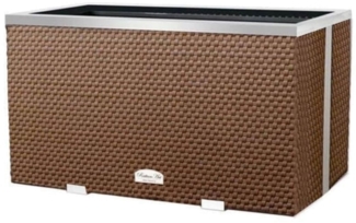 XL Polyrattan Pflanzgefäß Pflanzkübel Blumentopf Blumenkübel Übertopf Hochbeet