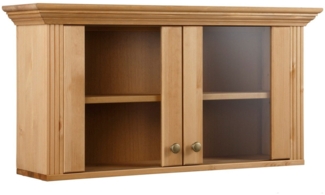 Clever-Moebel Hängevitrine Hängevitrine aus Kiefernholz im Landhausstil Breite: 88cm, Tiefe: 22cm, Höhe: 45cm