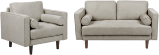 Sofa Set taupe 3-Sitzer NURMO