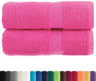 vidaXL Premium Waschhandtücher SOLUND 2 Stück Rosa 30x30 cm 600 g/m² 137515