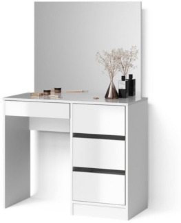 Livinity® Schminktisch Imola, Weiß/Weiß, 90 cm