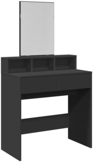 vidaXL Schminktisch mit Spiegel Schwarz 80x41x144,5 cm 848172