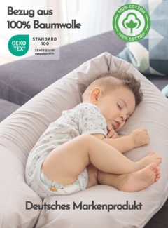 pic Bear Ersatzbezug Stillkissen Medium 170 cm, Ed Sterne weiß : Ed Sterne weiß