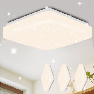 Nettlife LED Deckenleuchte Sternenhimmel Kinderzimmer 15W 21cm 3000K Weiß Deckenlampe, LED fest integriert, Neutralweiß, Kinderzimmer Deckenleuchte