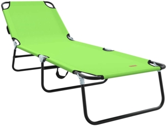vidaXL Klappbare Sonnenliege Grün 188 x 57 x 86.5 cm Polyester 42003144