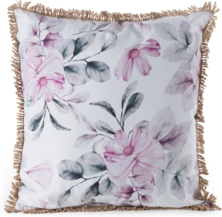Kissenbezug Garten Wassefest Outdoor 30B 45X45 weiß rosa