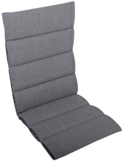 LILENO HOME Hochlehnerauflage bequeme Sitzauflage für Gartenmöbel, Stuhlkissen für Klappstühle, (1 St, 1er Set), 1er Set Polsterauflage in Grau, Sitzpolster waschbar