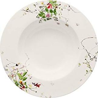 Rosenthal Brillance Fleurs Sauvages Suppenteller 23 cm mit Fahne