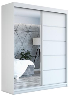 Schwebetrenschrank PIK 2-trig Schrank 180 cm (mit Spiegel) Farbe: Wei