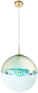 RGB LED Kugel Hängelampe Metall Glas gold klar 30 cm VARUS