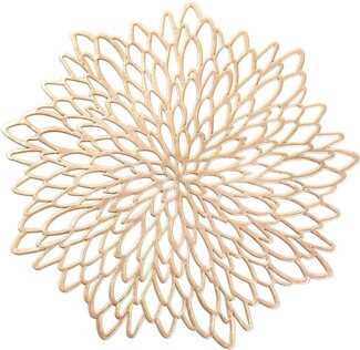 Coonoor Platzset PVC Platzset Abwaschbar Platzsets Tischsets Rund, 38cm, (6-St)