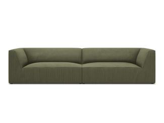 Micadoni 4-Sitzer Sofa Ruby | Bezug Green | Beinfarbe Black Plastic