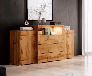 INOSIGN Sideboard URBAN III, Moderne Kommode mit 3 Schubladen und 4 Fächern, Breite 150 cm