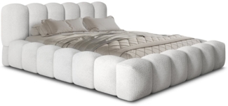 wonello Polsterbett Milia 1 (das Original), Bett mit Bettkasten und Lattenrost – eleganter Boucle-Stoff