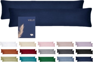 Vielit Seitenschläferkissenbezug 40x145 2er Set Weich Kissenhülle Öko-Zertifikat