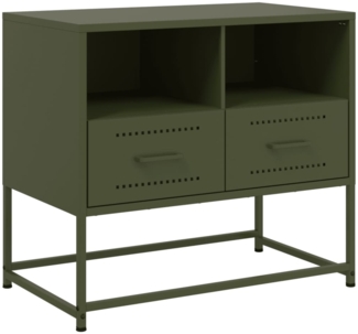 vidaXL TV-Schrank Olivgrün 68x39x60,5 cm Stahl 846552