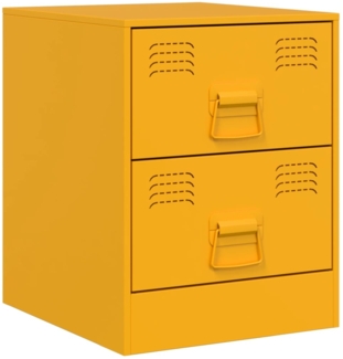 vidaXL Nachttisch Gelb 34,5x39x44 cm Stahl 841625