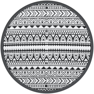 vidaXL Outdoor-Teppich ARAKIL Schwarz Ø160 cm PP 368515