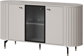 Kommode Zelfa 150 2D1W 03 (Farbe: Cashmere, mit weißer LED Beleuchtung)