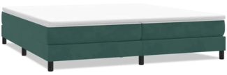 vidaXL Boxspringbett ohne Matratze Dunkelgrün 200x220 cm Samt 3315894