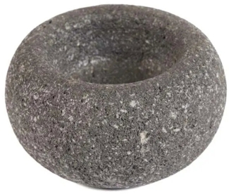 Die Lava Stone Salzschale - Schwarz - Schwarz - 7x7x4cm