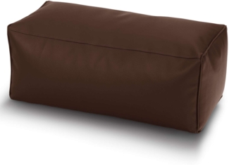 Green Bean® Sitzhocker aus Kunstleder - Pouf mit EPS Perlen Füllung - 70 x 33 x 28 cm - perfekte Ergänzung zum Sitzsack - Dunkelbraun