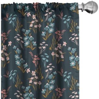 Abakuhaus Gardine Vorhang für Wohnzimmer Schlafzimmer Dekor, Microfaser, Blumen Garten Wilde Blumen