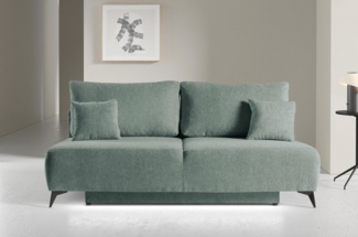 WERK2 Schlafsofa Valerie mit Komfortsitz- und Liegehöhe, Breite 200cm, bequemes 2-Sitzer Schlafcouch mit Bettkasten