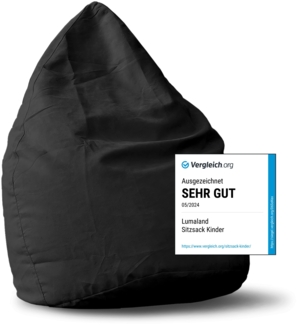 Lumaland 'Luxury XL Plus' Sitzsack, Schwarz, Microvelours, 220 l