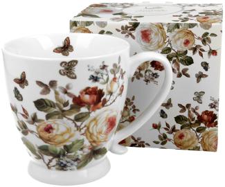 DUO FLORAL Jumbobecher 480 ml ZAHRA mit Fuß, New Bone China Porzellan