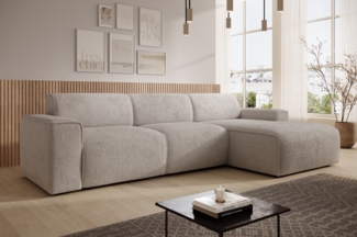 AX LIVING Couch Sofa L Form Didim mini Creme 310 cm breit, stilvoll R