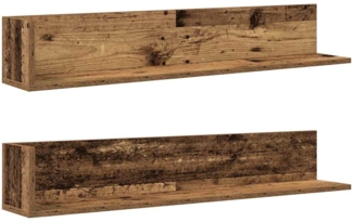 vidaXL Wandregale 2 Stk. Altholz-Optik 100x16,5x16,5 cm Holzwerkstoff 860047
