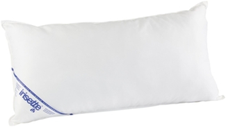 Irisette Baumwollkissen Faserkopfkissen, Füllung: 100% Polyester - Hohlfaserkugeln recycelt, Bezug: hautfreundlich, Seitenschläfer, Rückenschläfer, Bauchschläfer, waschbar bis 60°C, allergikergeeignet, Produktion in Deutschland