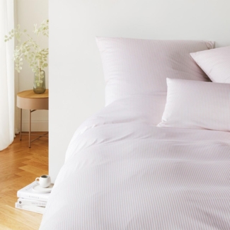 elegante Mako Jersey Bettwäsche Plaisir puder|135x200 cm + 80x80 cm