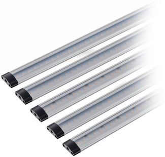 SEBSON Aufbauleuchte LED Lichtleiste 30cm 5er Set, 17W 1250lm warmweiß, dimmbar (Touch)
