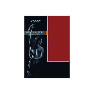 Kneer Edel Zwirn Jersey Spannbetttuch 140x200 - 160x200 cm karmin (48)