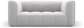 Micadoni Sofa Serena 2-Sitzer Samtstoff Silber