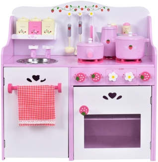 Rosa und Weiß Holz Kinderspielküche Spielzeugküche
