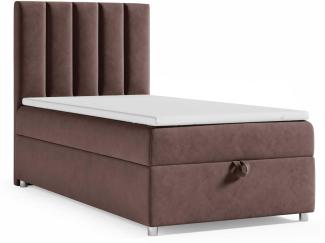 Best for Home Boxspringbett mit Bettkasten Trinity K-10 SINGLE Bonellfederkern inkl. 7 cm Topper (Einzelbett, Polsterbett gepolstertes Kopfteil, Jugendbett, Kinderbett versch. Größen, 70x200 80x200 90x200 100x200 cm), mit oder ohne Topper, Flexible Lie...