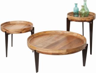 Beistelltisch Sofatisch Couchtisch Wohnzimmertisch Kaffeetisch Metall Holz Tisch