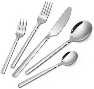 30-teiliges Edelstahl Besteckset für 6 Personen, Spülmaschinenfest
